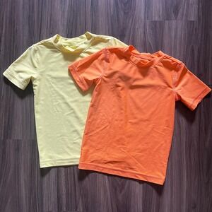 Primary Short Sleeve‎ Rash Guard Lot of 2 Banana Cantaloupe size 4-5